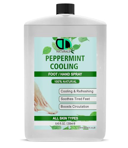 Peppermint Cooling Foot/Hand Revitalize and Refresh with a Refreshing Peppermint Formula Soothes Tired Feet Cooling Sensation Reduces Odor Boosts Circulation (250ml Postal) Travel