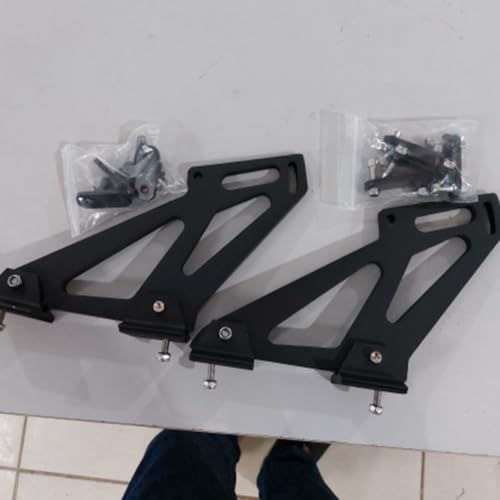 Support d'aileron arrière de course en aluminium noir pour spoiler