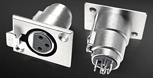Bnafes Xlr 3-Pin Female Jack Socket Audio Speaker Panel Mount Connector Adapter For Microphone 6-Pack #TOP4