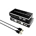 Produktbild HDMI KVM Switch, USB Switch für 2 PCs mit 2 USB Kabel für Drucker, Tastatur, Maus, Scanner, USB Sticks und Monitor gemeinsam nutzen 4K@60Hz/3D/HDCP Mit 1xSchalterkabel für Laptop/PC/PS4/Xbox/HDTV