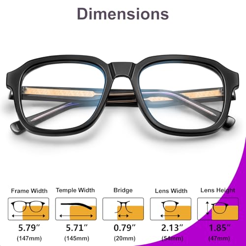 Visoone Tr90 Square Frame Blue Light Blocking Glasses Fashion Computer Eyewear For Women And Men Bennett thumb #4
