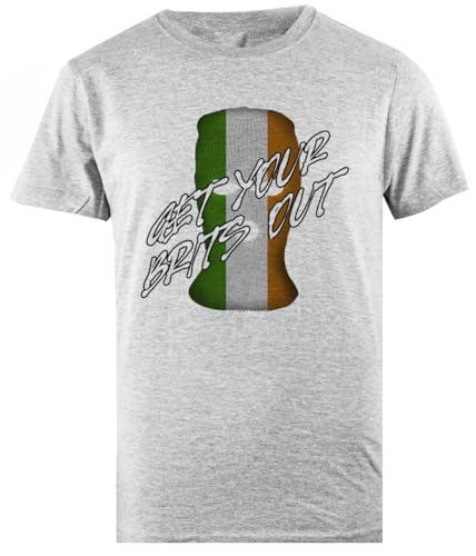 Photo de Kneecap Get Your Brits Out T-Shirt Gris pour Hommes, Régulier