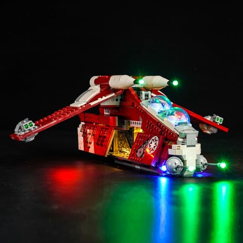 Light Kit for Lego Coruscant Guard Gunship Lighting Set for Lego 75354 Star Wars Coruscant Guard Gunship, Not Include Models