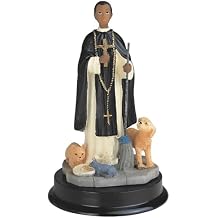 ICE Armor 5" H Saint Martin de Porres Statue Holy Figurine Religious Decoration Office Desk/Home/Living Room/Table Decor, Perfect House Warming Gifts for New Home