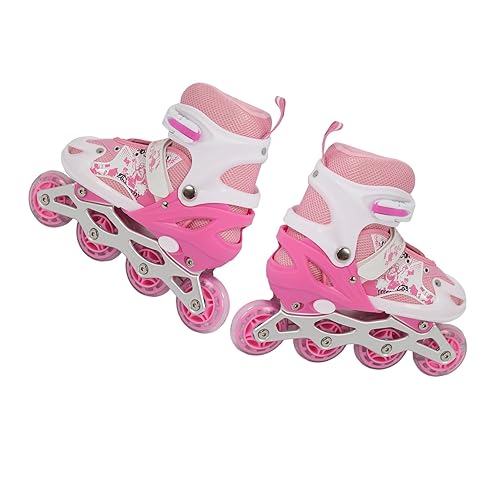 Adjustable Inline Skates, PVC and Rubber Material Roller Skates with Light Up Wheels for Kids Boys Girls