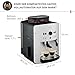 KRUPS Arabica Picto Kaffeevollautomat, kompaktes Design, einfache Bedienung, intuitiv einstellbarer Drehregler, Milchschaumdüse, 2-Tassen-Funktion, Kaffeemaschine, Weiß, EA810570