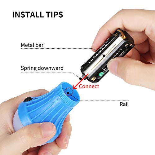 Lepro Campinglampe, Tragbare Zeltlampe, LED Camping Laterne, Camping Licht, Glühbirne Set-Notlicht 4 Stück für Camping Abenteuer Angeln Garage Notfall Stromausfall, 12 AAA Batterien enthalten 6