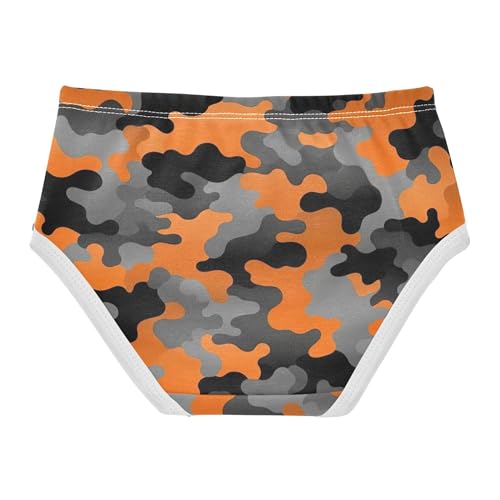 Cotton Girls Underwear Toddlers Abstract Camouflage Black Orange Panties Little Girl Animals Undies Kids Briefs 2t2