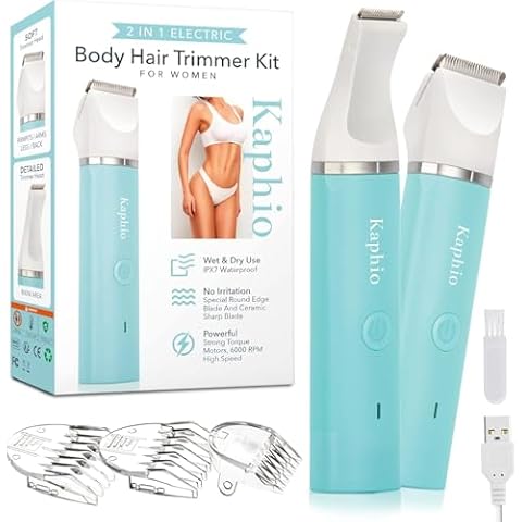KAPHIO Women's Bikini Trimmer - Rechargeable & Waterproof Cover