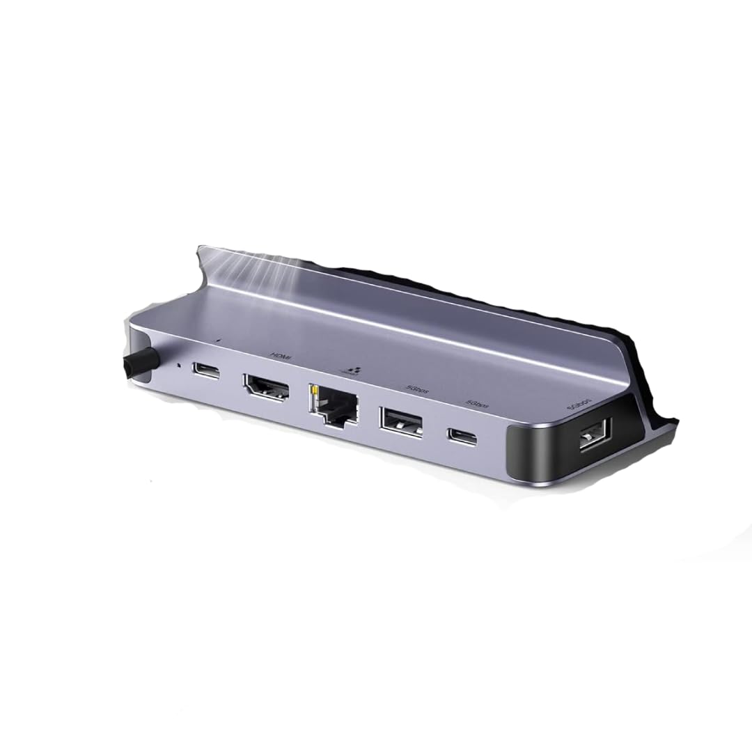 Dock Station USB-C 6 em 1 com HDMI 4K 60Hz, Ethernet Gigabit, PD 100W – Ideal para