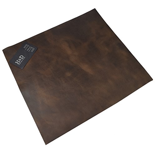 Hide & Drink, Leather Square For Crafts (12 X 12 In.), Tooling, Hobby Workshop, Medium Weight (1.8 Mm), Durable Fine Grain Leather, Handmade Includes 101 Year Warranty (Bourbon Brown) #TOP2