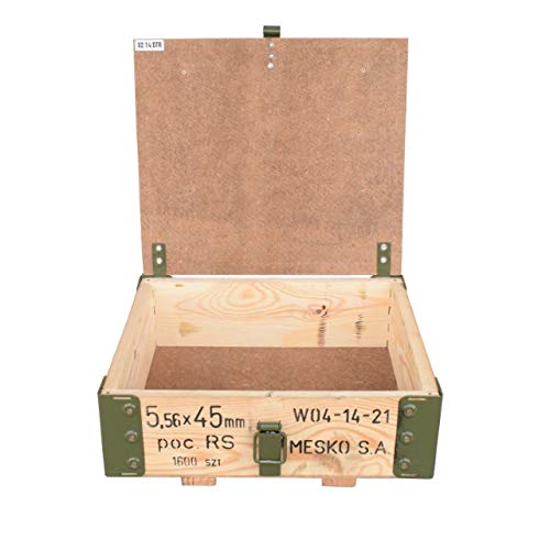 Piccola scatola per munizioni tipo RG-42 in tonalità naturale, 48 x 31 x 16 cm, militaria