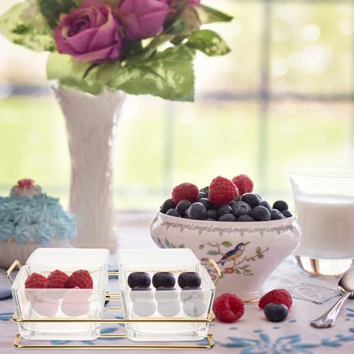 Plateau de service divisé en verre plat décoratif snacks Angoily - 6