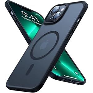 TORRAS Magnetic Designed for iPhone 15 Case iPhone 14 Case, Compatible with MagSafe, Military Grade Drop Tested, Shockproof Hard Back Soft Edge Slim Protective Case for iPhone 14/15 Case, Black