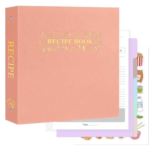 Livre de cuisine à couverture rigide AKONEGE pour organiser vos recettes de famille