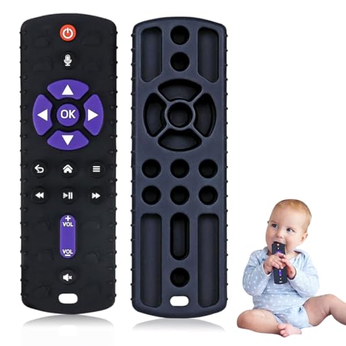 GXGM 1 Pcs Mordedor Bebe, Juguetes Sensoriales para niños, Juguetes para la Dentición,Ayudas para la Dentición de los niños, Juegos para Bebés de 0 a 3 Meses, Silicona Alimentaria, Gris