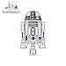 A/X Sticker de Carro 13 cm x 9.2 cm Stick Figure R2D2 Pegatinas de Ventana de Parachoques de Coche DIY Pegatinas de Motocicleta Vinilo Graffiti Envoltura de Coche