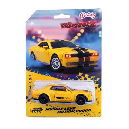 Image of 1:64 Dodge Challenger SRT Hellcat Mini Diecast Car - Collectible Muscle Car Model, Detailed Replica, Perfect for Display or Gift [Multicolor][Get Any 1 Rendom Color]
