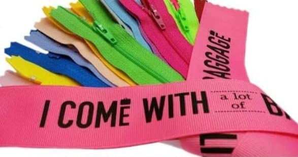 YKK(r) - 25 Assorted 7 Inch and 8 Inch Nylon Coil Zippers #3 Skirt & Dress Zippers Closed Bottom 7" & 8" (Made in USA) with Customized Ribbon - Crafter's Special ~ Color Requests Accepted