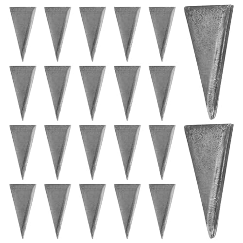 DOITOOL Axe Wedge 20pcs Triangle Steel Handle Wedges Corrugated Steel Wedges High-Carbon Steel Hammer Accessory Ripple Nail Handle Wedges Replacement Hammer Wedge