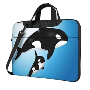 LAMAME Torba na Laptopa Wieloryb 13 cali