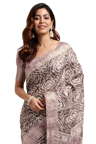 Image of MIRCHI FASHION Women Saree Cotton Blend Kalamkari Printed | Comfortable Office and Regular Daily Use Sari with Unstitched Blouse Piece