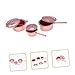 BESPORTBLE 3pcs Decorative Miniature Cookware Simulation Pans for Dollhouse Boys and Girls Play and Home Decor Realistic Mini Pots for Creative Scenarios