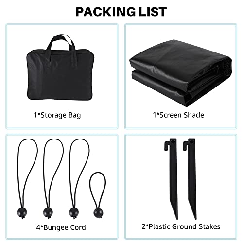 Rv Awning Shade Screen 9'X7' - Rv Awning Side Shade Black Mesh Screen Sunshade Uv Sun Blocker Complete Kits For Motorhome Camping Trailer Canopy Side Rv Awning #TOP5