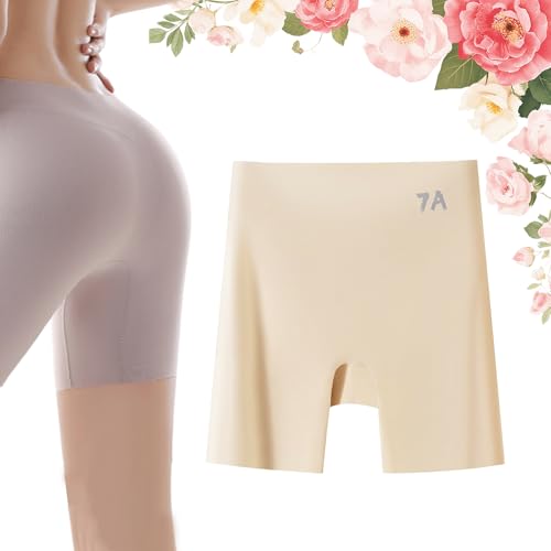 Choosemuc Underwear Ice Silk Panties 7a, 3-in-1 Panties Women's High-Waisted Ice Silk Tummy Control and Butt Lift Underwear