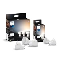 Philips Hue White Ambiance GU10 LED Spot 5er Pack (400lm), dimmbare LED Lampen für das Hue Lichtsystem mit warmweißem/kaltweißem Licht, smarte Lichtsteuerung über Sprache und App – Ansicht 2
