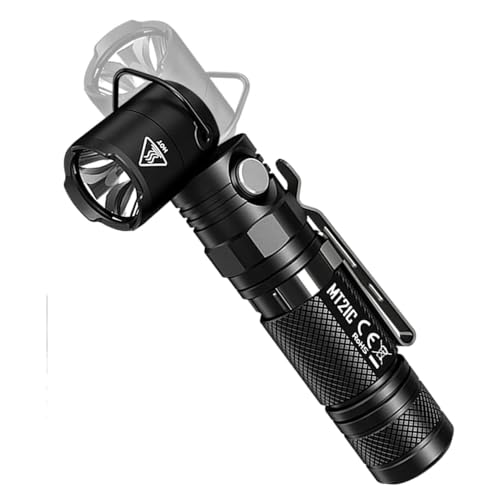 Nitecore MT21C LED Flashlight, 1000 Lumen Right Angle 90 Degree Tiltable Head L-Shape USB Rechargeable with Hard Duty Holster