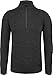 Produktbild normani Herren Premium Merino Outdoor Langarm-Shirt Longsleeve mit Reißverschluss, 100% Merinowolle Pullover mit 1/4 Zip Farbe Anthrazit Größe XL/54
