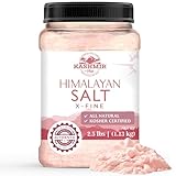 LA SALT CO Kashmir 2.5 Lbs Pink Himalayan Salt Jar, X-Fine | 100% Pure, Food Grade with 84 Trace Minerals | Kosher Certified, Vegan, Non-GMO, & Cruelty-Free