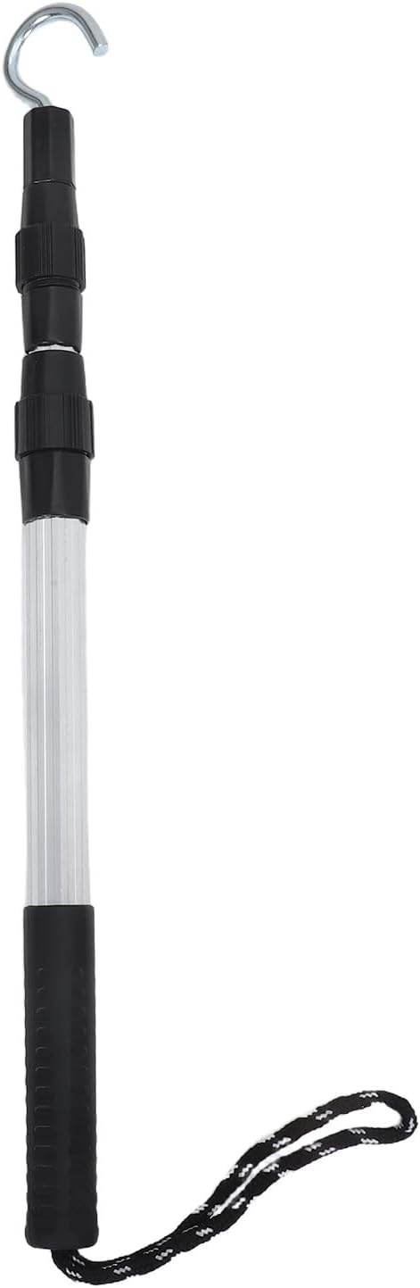 GALPADA Attic Ladder Pull Down Kit: Extendable Aluminum Loft Pole with Hook - Telescopic Attic Pull System for Garage, Home, Rv Use