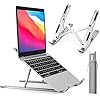 Suporte para Notebook e Tablet em Alumínio Resistente, Base Articulada e Dobrável com Altura Ajustável, Portátil e Estável para Laptop (Cor Prata)