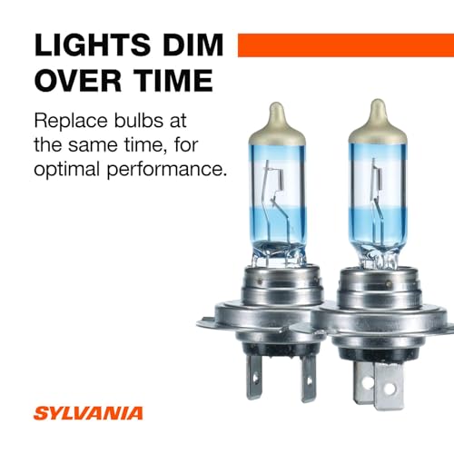 SYLVANIA - H7 SilverStar Ultra - High Performance Halogen Headlight Bulb, High Beam, Low Beam and Fog Replacement Bulb, Brightest Downroad with Whiter Light, Tri-Band Technology (Contains 2 Bulbs)