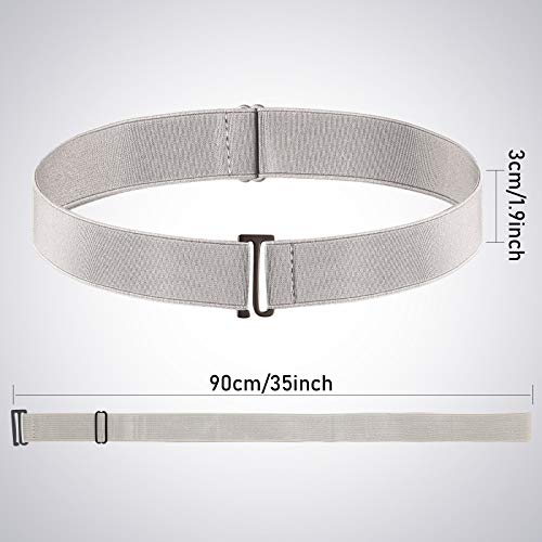 3 Pieces elastic belt for women Elastic Waist Belt Invisible No Show Belt Adjustable Stretch Free-Buckle Belt for Jeans Pants Dresses Skirts2