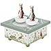 Trousselier Pierre Lapin Peter Rabbit- Boîte à Musique Dancing 2 Figurines Amovibles Fonctionnement Simple Musique Menuet de Mozart Vert Céladon 1 Unité