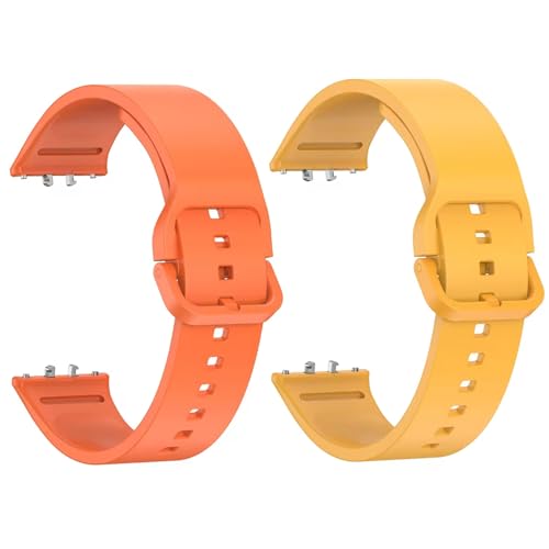 Image of Valente Silicone Watch Straps Compatible for Samsung Galaxy Fit 3 (Pack of 2)