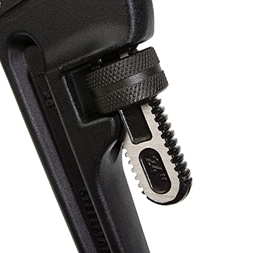 Image of Steelman 60875 24-Inch Heavy-Duty Cast Aluminum Straight Handle Pipe Wrench