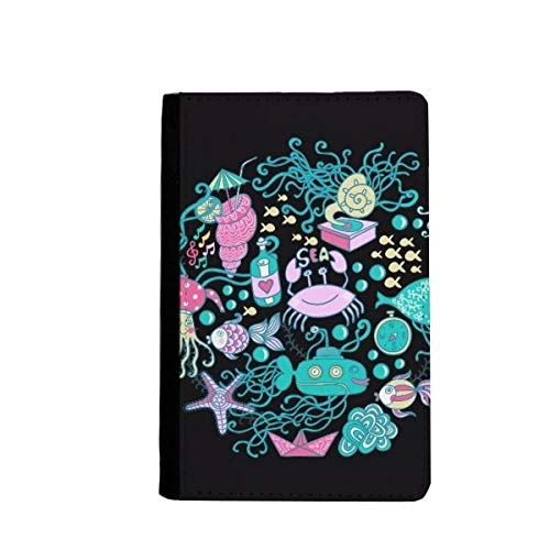 Étui portefeuille de voyage passeport pieuvre multicolore pochette classique