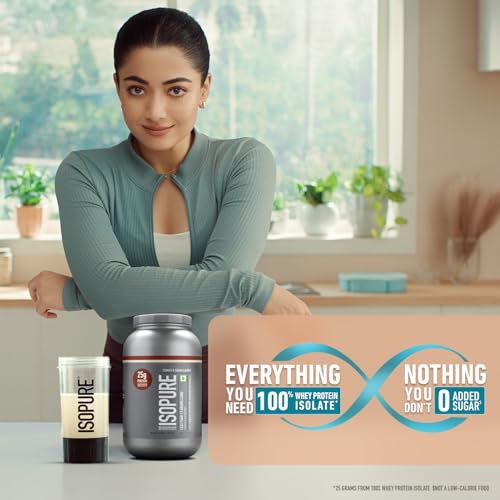 Image of Isopure Whey Protein Isolate Powder with less than 1.5gm of Carbs and Vitamins for Immune Support - 1 kg Cookies & Cream, Vegetarian protein for Men & Women. Offer Pack
