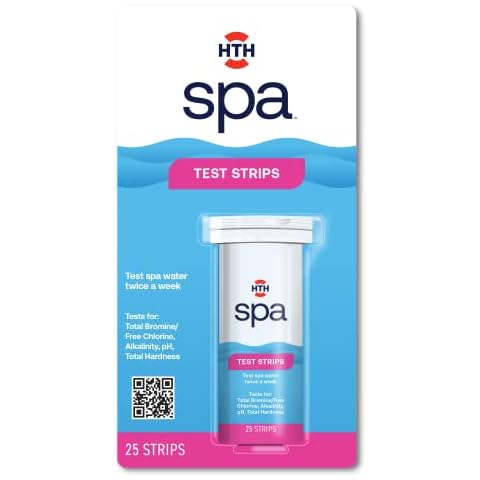 HTH Spa 86138 Test Strips, Spa & Hot Tub Chemical Tester, 25 Strips Cover