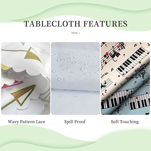 Zucrcffy Celtic Green Pattern Square Tablecloth,70X70 Inch,Stain Wrinkle Resistant Reusable Washable Print Square Table Clothes,For Kitchen Indoor Outdoor Events Party Decor (Laurel Green Jade Green) #TOP5