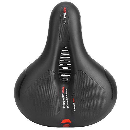 Selle de vélo de route anti-douleur avec coussin creux ergonomique noir