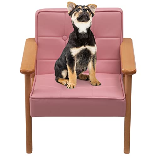 Doeworks Armrest Toddler Couch, Upholstered Kids Sofa Chair With Solid Wooden Frame, Bedroom, Preschool, Living Room, Pink #TOP2