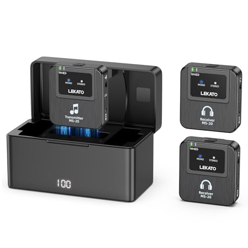 LEKATO Wireless in-Ear Monitor MS-20 Charging, 30H Battery Life with Box, 2.4G IEM System...