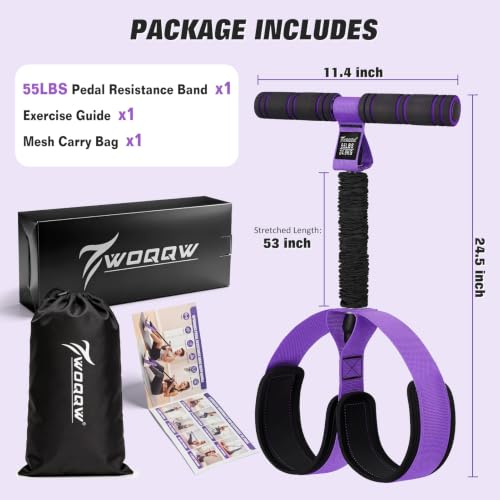 Image of Upgraded Pedal Resistance Band with Handles, Foot Pedal Resistance Bands for Women, Core Abs Leg Training, Exercise Bands for Full Body Workout Fitness, Home Gym Equipment, Pilates & Physical Therapy