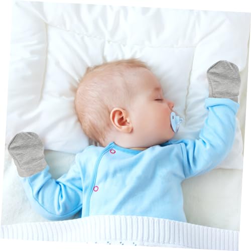 VANZACK 9Pairs Unisex Cotton Mittens of Skin Friendly Gloves Breathable No Scratch Mittens for Newborns Comfortable and Elastic Protect Hands3