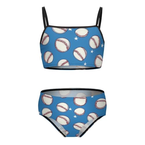 USA Baseball Sports Girls Swimsuits Two Piece Bikini Sets Beach Sport Swimwear Bathing Suit - Main Image